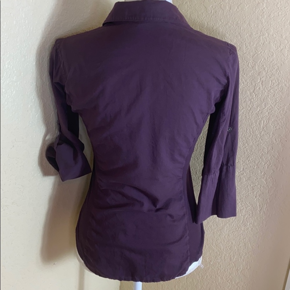 James Perse Standard side slub eggplant top sz 1 - Picture 7 of 10